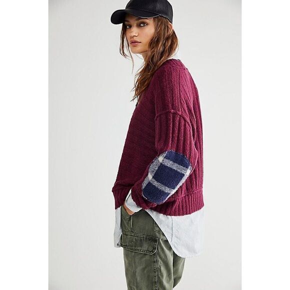 NWT FREE PEOPLE SZ S SOPHIA FLORAL PULLOVER SWEATER - Picture 3 of 4